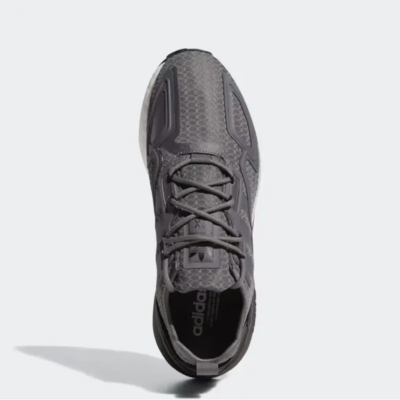- adidas ZX 2K Boost Shoes Grey Four Cloud White mens size 8