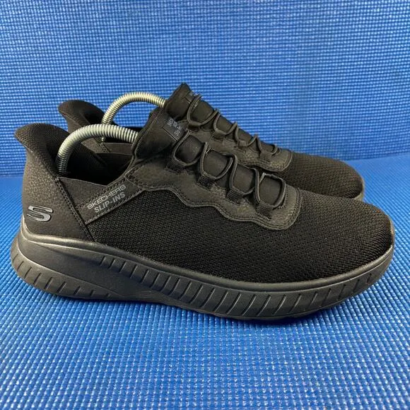 🔴 SKECHERS WORK SQUAD CHAOS SR-STIVING Men Size 9.5 Black Comfort Shoes 200254