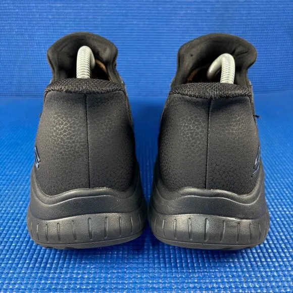 🔴 SKECHERS WORK SQUAD CHAOS SR-STIVING Men Size 9.5 Black Comfort Shoes 200254