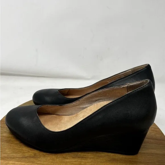 💋 Vionic Antonia Wedge pin up Retro Heels Shoes Black 10 orthopedic comf…