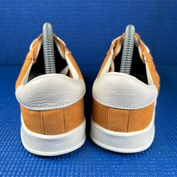 🔴  ZARA NAT Women`s Size 7 Yellow White Suede Comfort Walking Shoes 2697