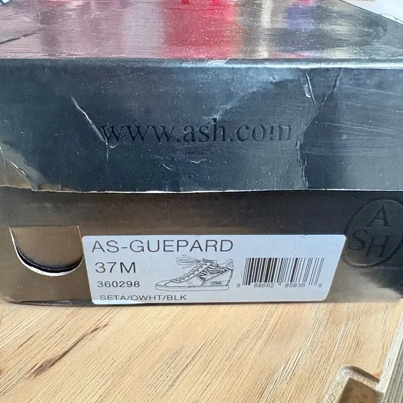 $198 ASH Guepard Wedge Sneakers Zebra Print Pony Hair Suede Star SZ EU 37; US 7