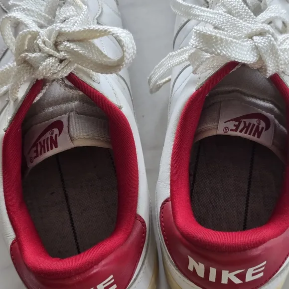 2005 Vintage Nike  Air Force Sneakers 13 Mens Low Drum Roll White Red Shoes