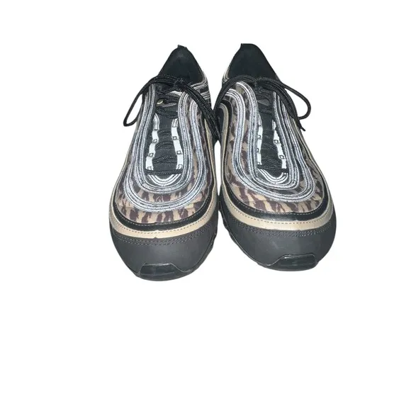2018 Nike Air Max 97 &quot;Tiger Camo&quot; Black/Metallic Gold Running Shoes Size 12