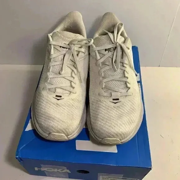 6007. Hoka M Solimar, White Running Shoes-US 8 Mens