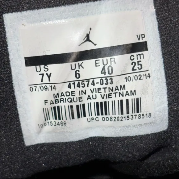 7Y Air Jordan XIII Dirty Bred 414574-033 Cherry Flint Playoff XI III V 1 VI XII