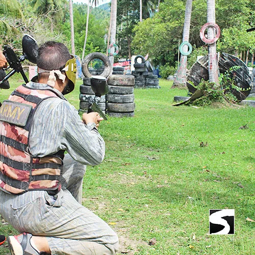 Activity paintball tropical jungle Koh Samui