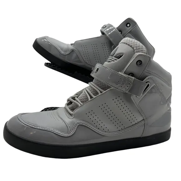 Adidas Adi Rise 2.0 Mens 14 Aluminum Basketball Shoes Sneakers Leather G56598