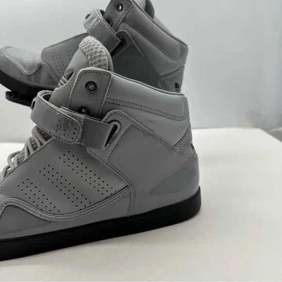 Adidas Adi Rise 2.0 Mens 14 Aluminum Basketball Shoes Sneakers Leather G56598