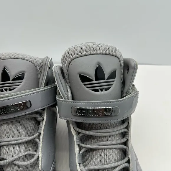 Adidas Adi Rise 2.0 Mens 14 Aluminum Basketball Shoes Sneakers Leather G56598
