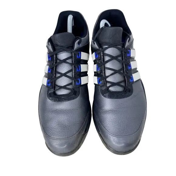 Adidas Adipower Boost Spikes Golf Shoes Mens 11 Gray Round Toe‎ Lace Up Q46922