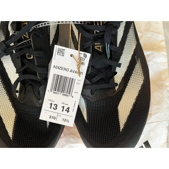 adidas Adizero Avanti Running Men Black Sneakers Athletic Cleat IG9910 NEW sz 13