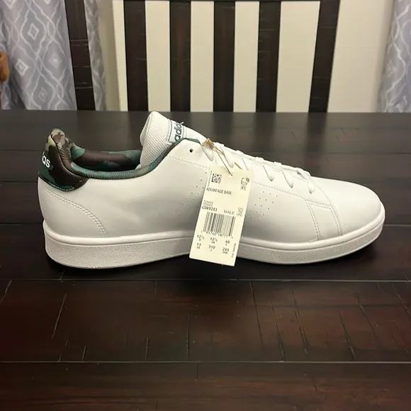Adidas Advantage Base Shoes Sneakers new white camo GW9283 Mens Size 13