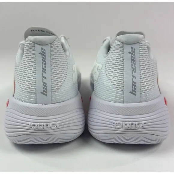 adidas Barricade Womens White Red Low Top Tennis Shoes Sneakers Athletic GW5034