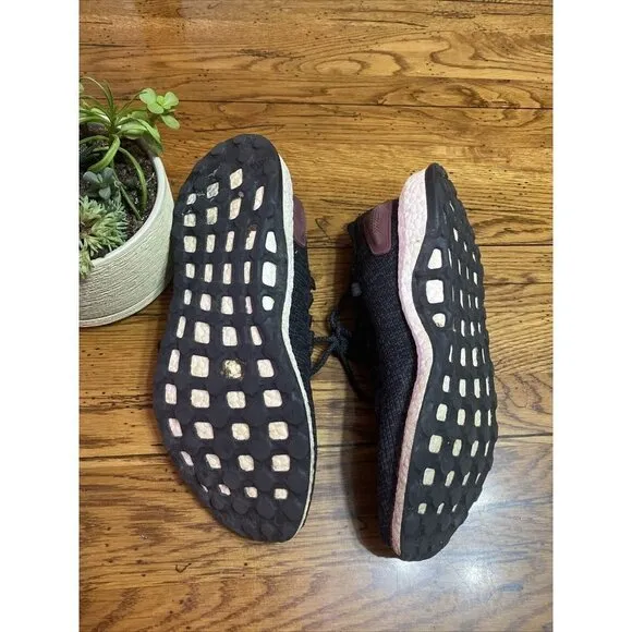 𝅺adidas Burgundy Core Black Cloud White Solar Red Running Shoes Mens 11