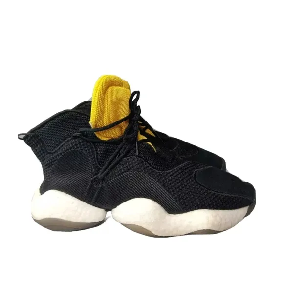 Adidas Crazy BYW Shoes Men's Size 8.5   Sneakers Black Yellow BD8009