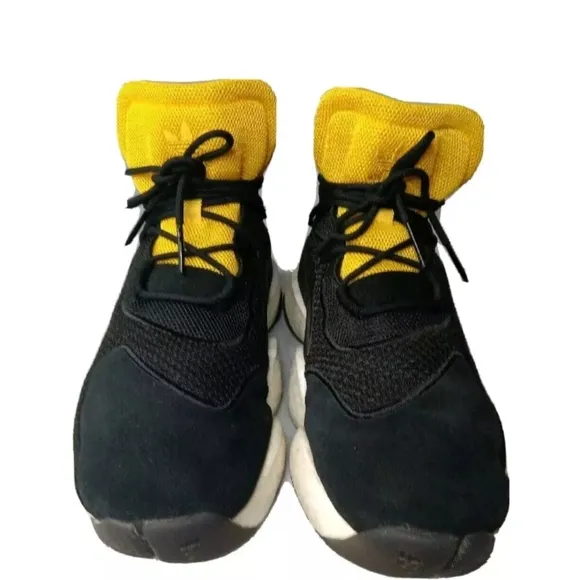 Adidas Crazy BYW Shoes Men's Size 8.5   Sneakers Black Yellow BD8009