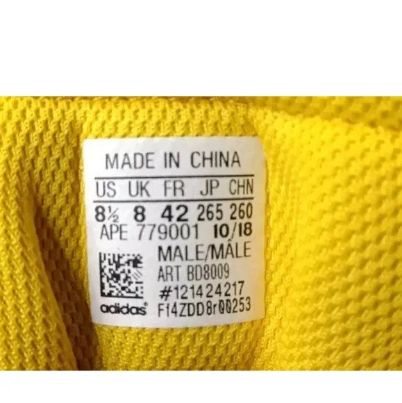 Adidas Crazy BYW Shoes Men's Size 8.5   Sneakers Black Yellow BD8009