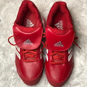 Adidas Diamond King Men's Size 11.5 Baseball Cleats Shoes Sneakers Red&amp; White