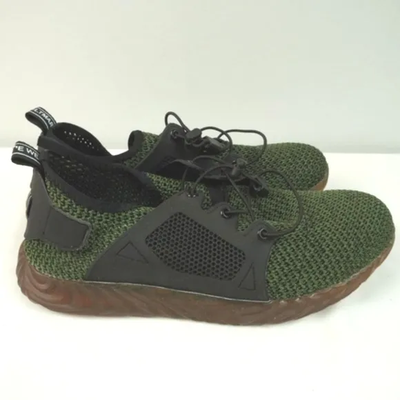 Adidas Die Weltmarke Black and Green Steel Toed Men's Shoes EU 43 = US 10