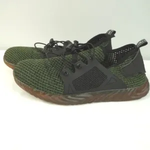 Adidas Die Weltmarke Black and Green Steel Toed Men's Shoes EU 43 = US 10