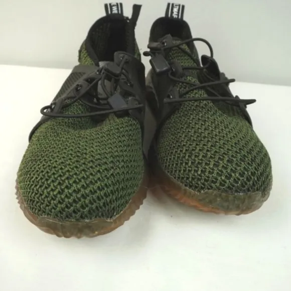 Adidas Die Weltmarke Black and Green Steel Toed Men's Shoes EU 43 = US 10