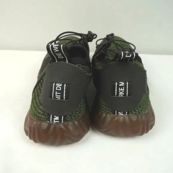 Adidas Die Weltmarke Black and Green Steel Toed Men's Shoes EU 43 = US 10