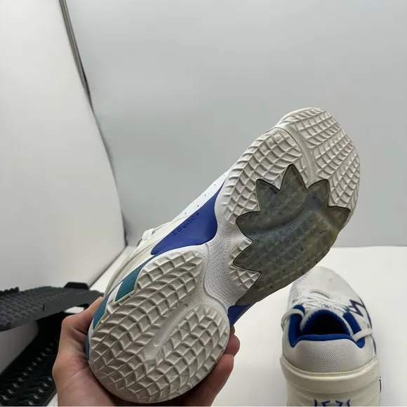 Adidas D.O.N Issue 2 Mens 14 White Royal Blue Basketball Shoes Sneakers FX9430