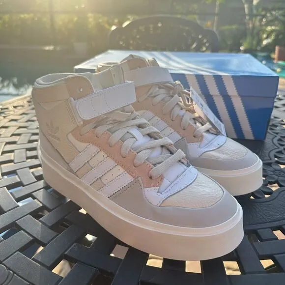 Adidas Forum Bonega Mid Ecru Tint Bliss Orange Women's Shoes GW7061 Size 9.5