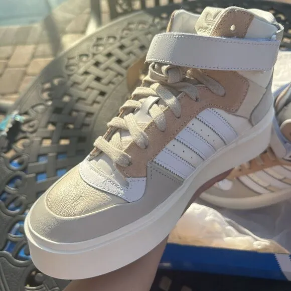 Adidas Forum Bonega Mid Ecru Tint Bliss Orange Women's Shoes GW7061 Size 9.5