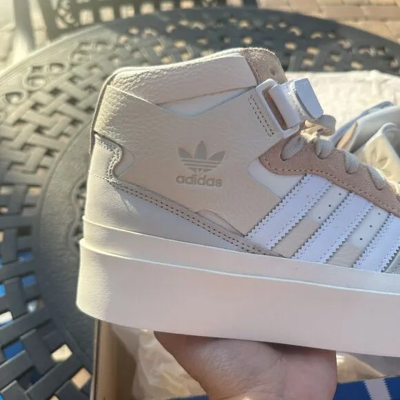 Adidas Forum Bonega Mid Ecru Tint Bliss Orange Women's Shoes GW7061 Size 9.5