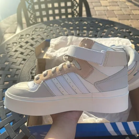 Adidas Forum Bonega Mid Ecru Tint Bliss Orange Women's Shoes GW7061 Size 9.5