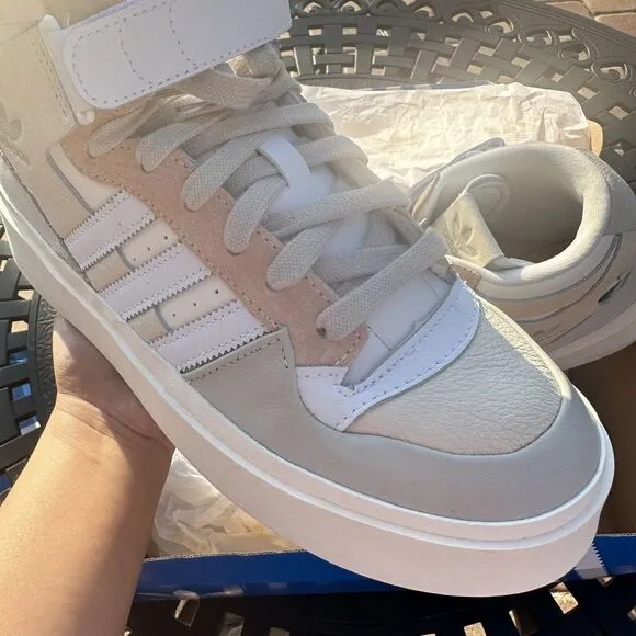 Adidas Forum Bonega Mid Ecru Tint Bliss Orange Women's Shoes GW7061 Size 9.5