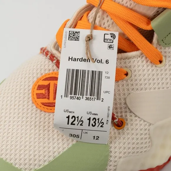 Adidas Harden Vol. 6 'Wonder White Magic Lime' GW9030 Basketball Sneakers