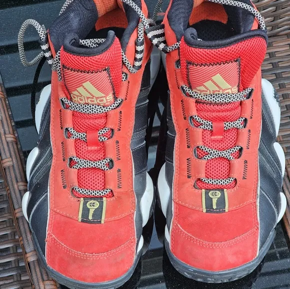 Adidas Keyshawn Johnson EQT Key Trainer Shoes C75392 Red/Blk/Wht/Gold Mn Sz 10.5