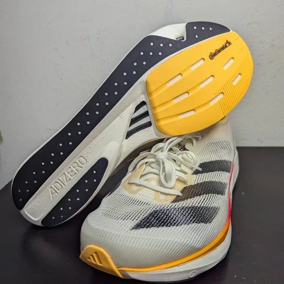 Adidas Mens Adizero Takumi Sen 10 ‘Ivory Pack’ Running Shoes IG8202 Sneakers