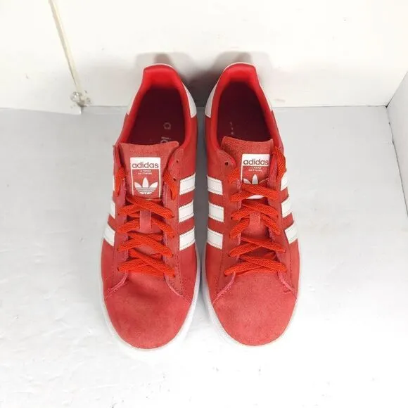 Adidas Men's Samba US 9 Red Suede Low-Cut Sneakers Shoes LHG 029003