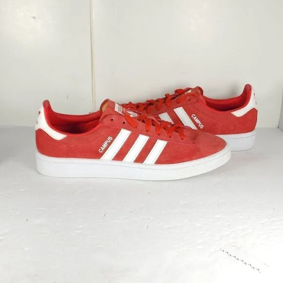 Adidas Men's Samba US 9 Red Suede Low-Cut Sneakers Shoes LHG 029003