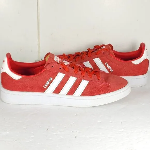Adidas Men's Samba US 9 Red Suede Low-Cut Sneakers Shoes LHG 029003