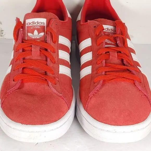 Adidas Men's Samba US 9 Red Suede Low-Cut Sneakers Shoes LHG 029003
