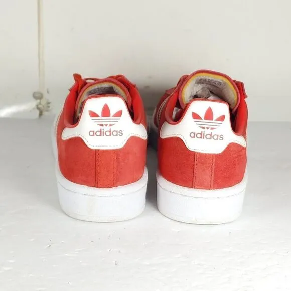 Adidas Men's Samba US 9 Red Suede Low-Cut Sneakers Shoes LHG 029003