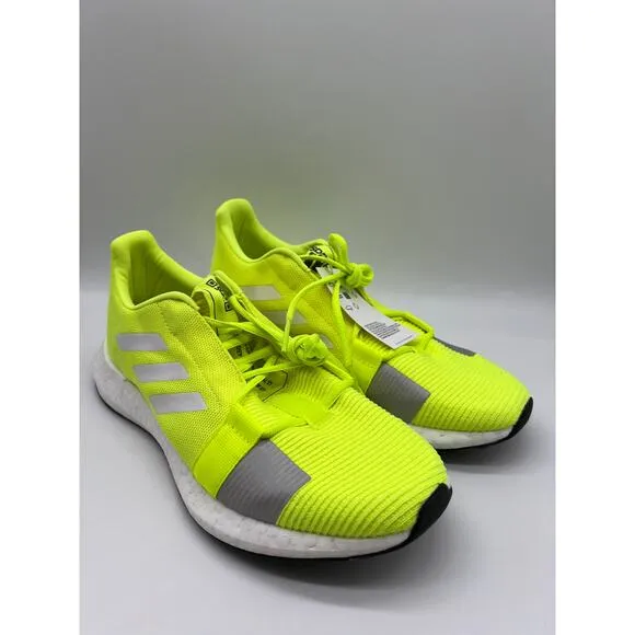 adidas Men's Senseboost GO Running Shoes Neon/Yellow Sneakers EF1580 Size 9.5