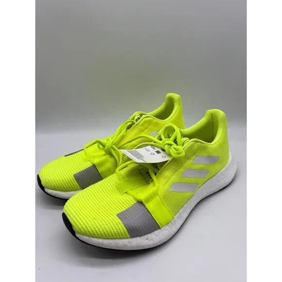 adidas Men's Senseboost GO Running Shoes Neon/Yellow Sneakers EF1580 Size 9.5