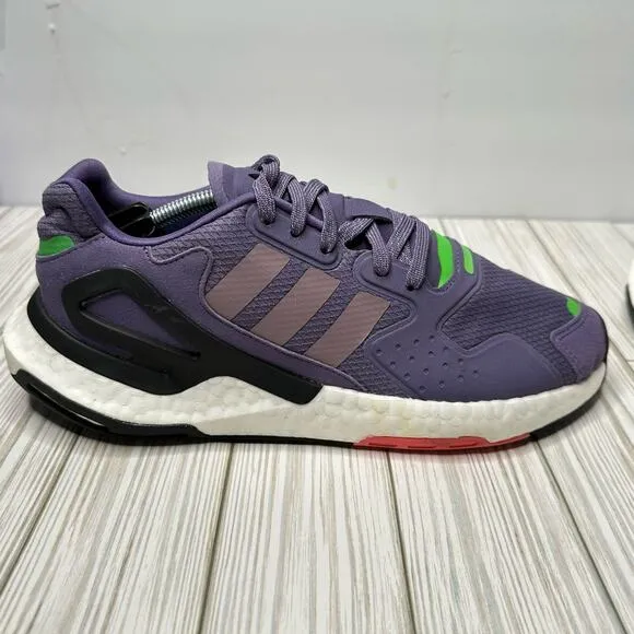 Adidas Mens Size 9 Day Jogger Sneakers Shoes FW4827 Purple Green Lace Up