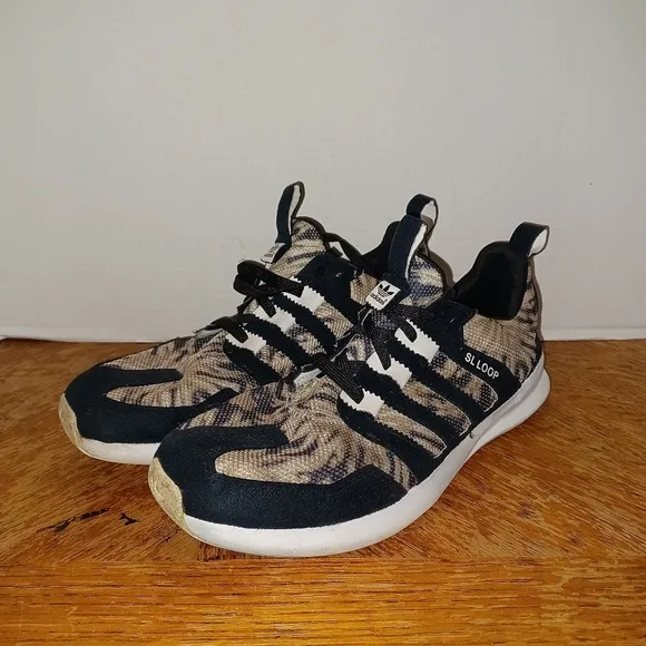 Adidas Mens SL LOOP Running Shoes Black &amp; White C75290 Size 12. (12 Box 2)