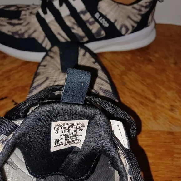 Adidas Mens SL LOOP Running Shoes Black &amp; White C75290 Size 12. (12 Box 2)