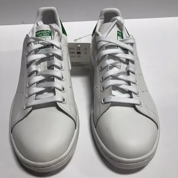 Adidas Men’s Stan Smith White Lace-Up Sneakers, Size 8 M.
