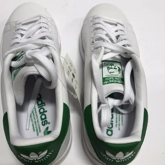 Adidas Men’s Stan Smith White Lace-Up Sneakers, Size 8 M.