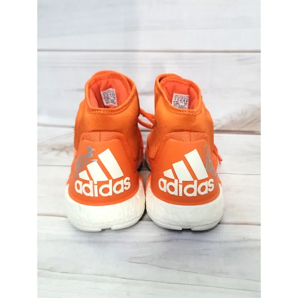 Adidas NBA Techfit Boost Shoes Size 14 Orange Signed 2015 RARE DEV SAMPLE