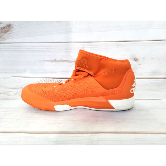 Adidas NBA Techfit Boost Shoes Size 14 Orange Signed 2015 RARE DEV SAMPLE